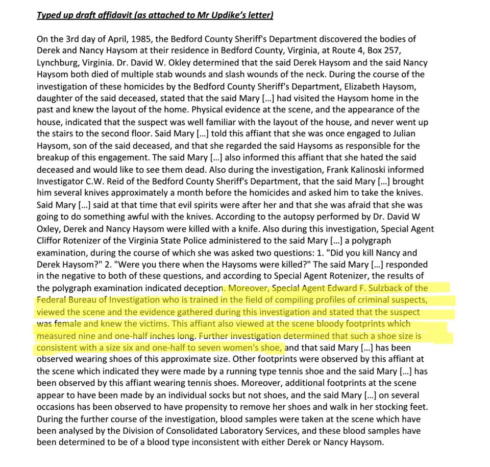 Profile - Updike draft affidavit