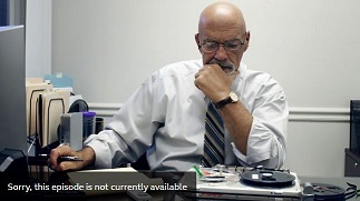 Dave Watson listening to the tapes